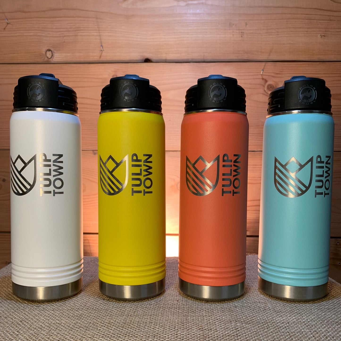 20 oz Tulip Town Water Bottle