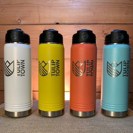 20 oz Tulip Town Water Bottle